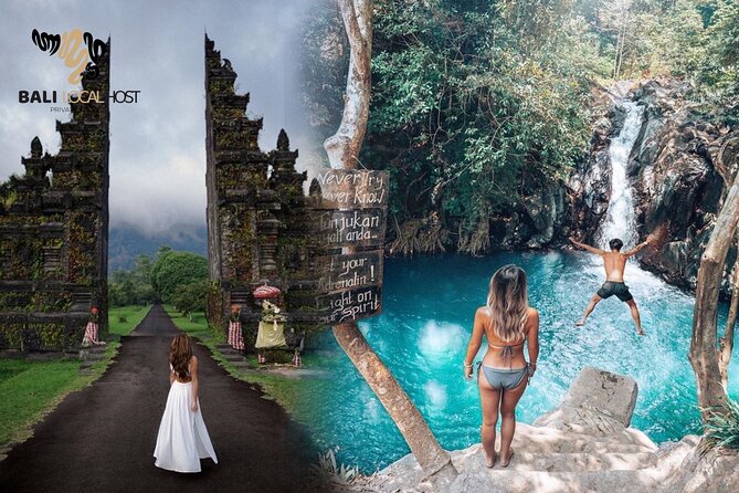 All Inclusive : Jumping Sliding at Aling- Aling Waterfall - Handara Gate - Lunch - What Happens During the Two-Hour Waterfall Visit