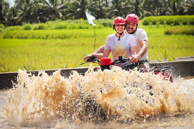 ATV Quad Bike Kuber Through Waterfall, Tunnel And Rice Field - Waterfalls bring the first big change of pace