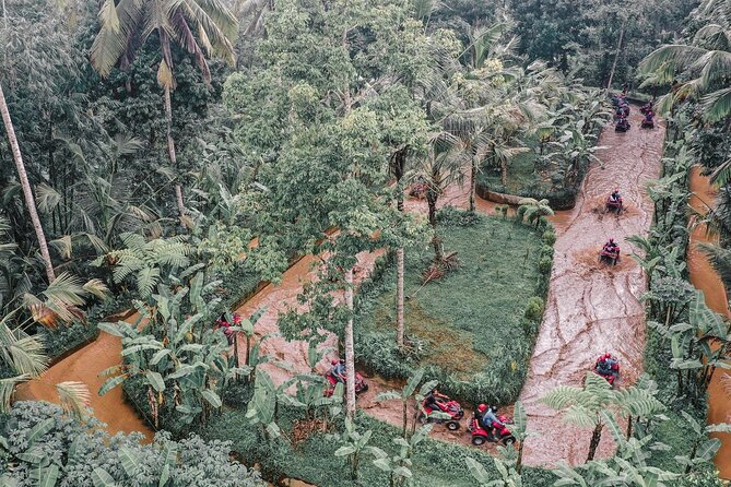 Bali ATV Quad Bike Adventure with Gorilla Cave Pass By Waterfall - Cooling off at the infinity pool