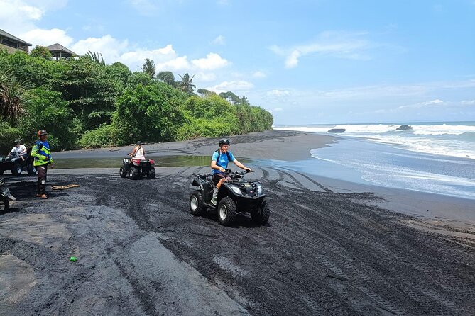 Bali ATV Ride In the beach sunset atv tour - The volcanic beach and the sunset question