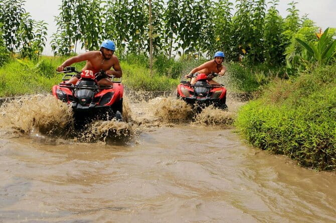 Bali ATV Ride Ubud Waterfall,RiceField,River,Kingkong-Temple cave - The 1.5-hour Singapadu track