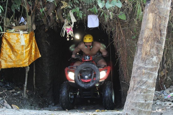 Bali Atv Riding through Cave and Waterfall - Village paths and rice-paddy views