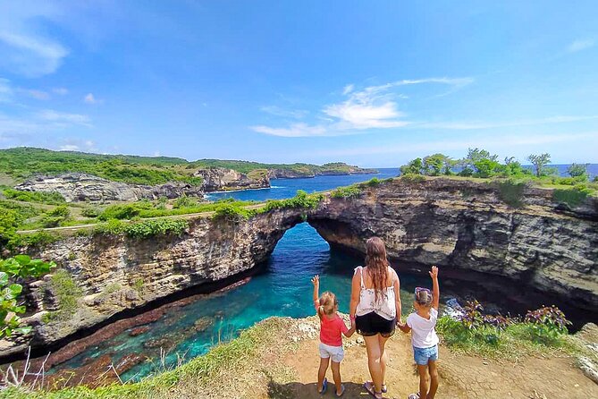 Bali-Nusa Penida. West Part. Private car. All-inclusive - Kelingking Beach is the headline view