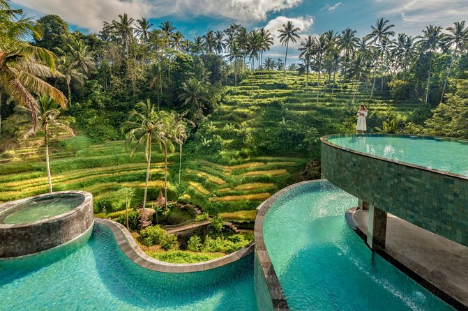 CRETYA Ubud infinity Pool + Hidden Water fall + Water Temple Tour - Gunung Kawi Sebatu is the day’s quiet pause