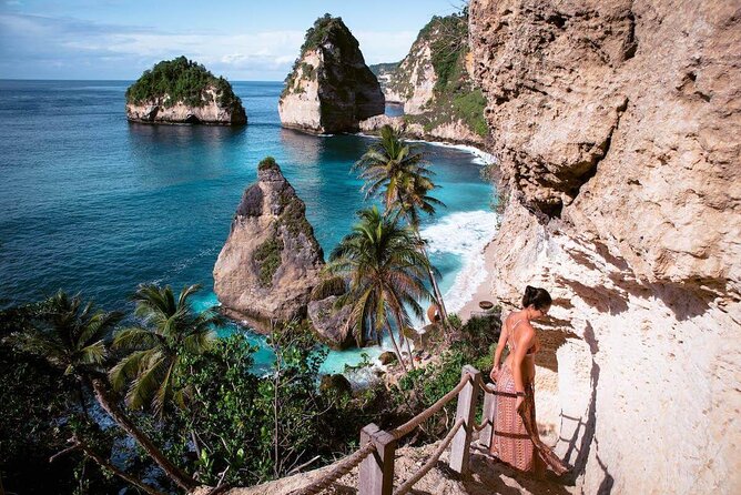 Full Day Private Tour to Nusa Penida Underground Temple from Bali - Atuh Beach and the cost of reaching the sand