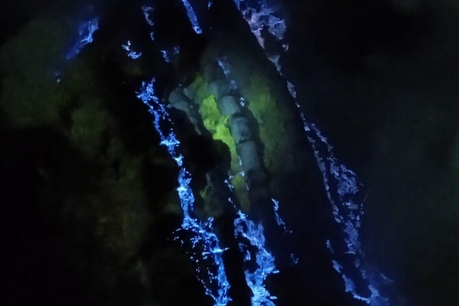 Ijen Crater Tour - Blue fire from the safe viewing area