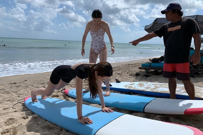 Kuta Beach Bali, 1 on 1 Surfing Lesson Orange Surf Bali - First water session, about 45 to 50 minutes