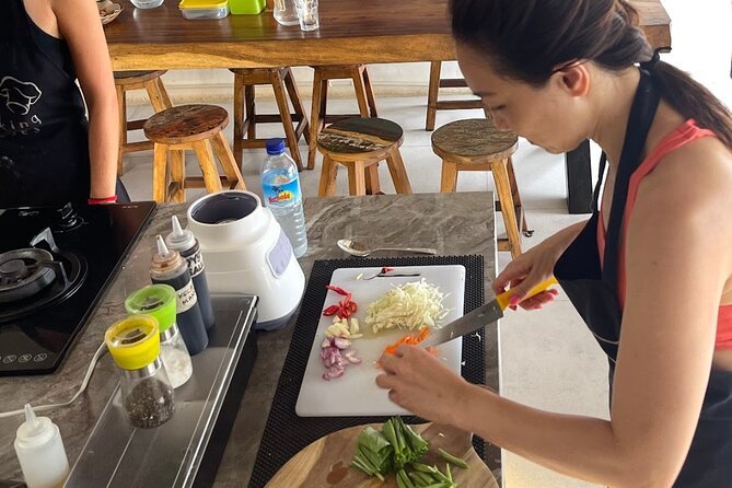 Learn to cook Indonesian food at Gili Cooking Classes Trawangan - A friendly open-air kitchen beside the harbor