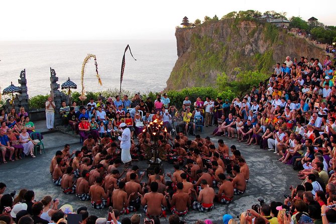 Padang-padang Beach and Kecak Firedance at Uluwatu Temple - Uluwatu Temple above the sea