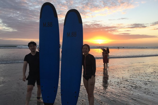 Private surf lesson - Kuta waves, timing, and the possible sunset
