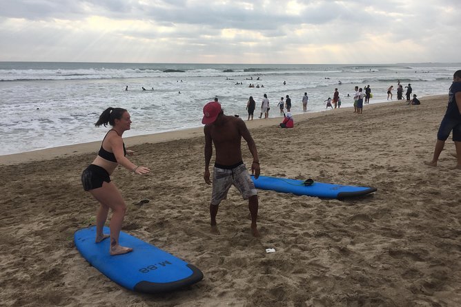 Private surf lesson - A break, corrections, and another try