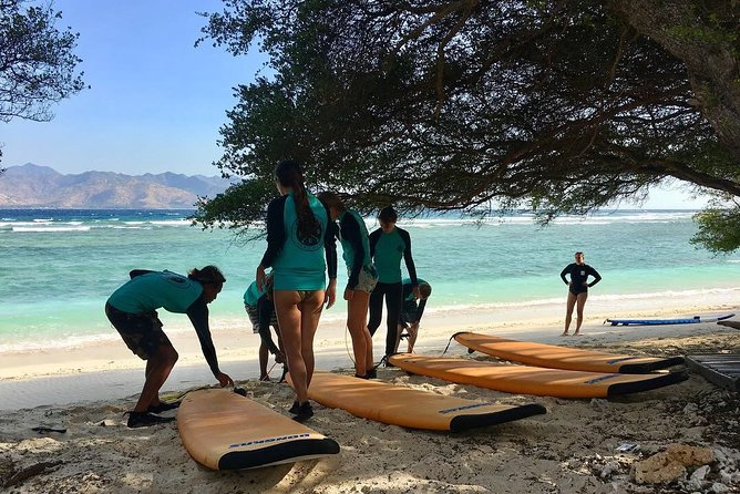 Surf Lesson Gili Trawangan - What the $55 price covers