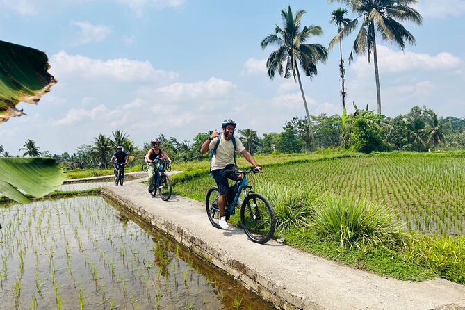 Ubud eBikes Tour to Tegallalang Rice Terrace - Pausing at a village temple