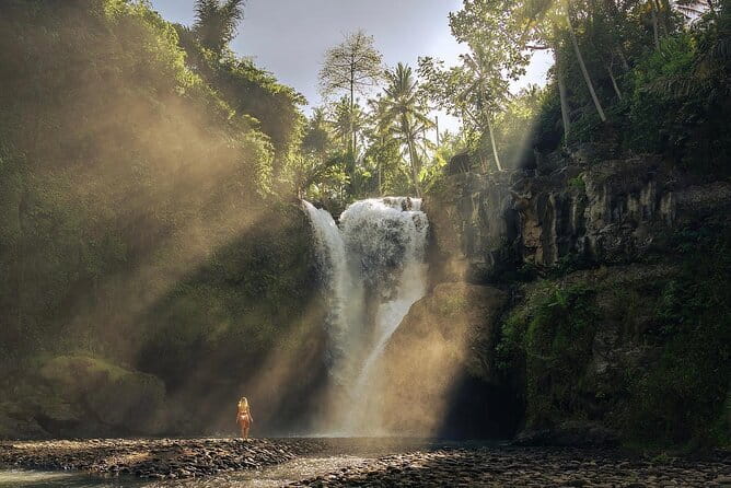 Ubud Highlights -Private Tour,Temples, Waterfalls & Rice terraces - Reaching Tegenungan Waterfall