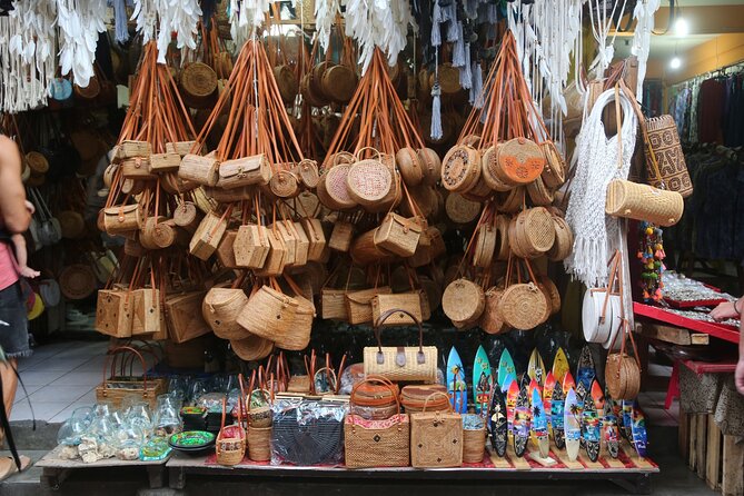 Ubud Iconic Full Day Tour Monkey Forest Rice Terraces Waterfalls - Shopping at the Traditional Art Market