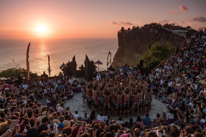 Uluwatu Cliff Temple sunset Tour with Kecak Show and Sea Food Dinner at Jimbaran Beach - Sunset at Uluwatu, with one important caveat